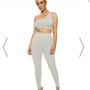 Brand New Naked Wardrobe One Sided Legging Set